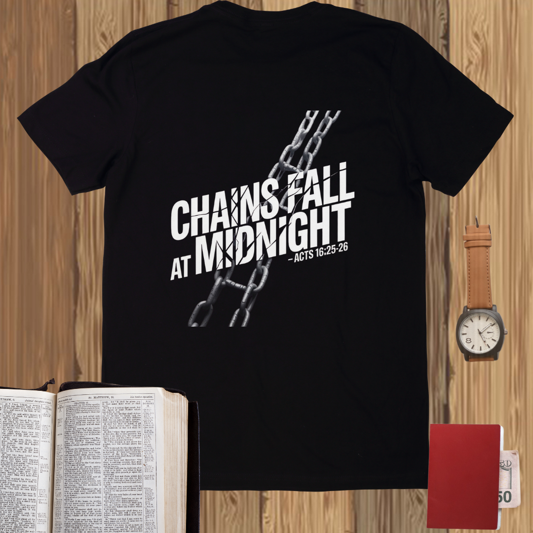 Midnight Praise Breakthrough Acts 16:25-26 Christian Worship Shirt for Men & Women Unisex Tee