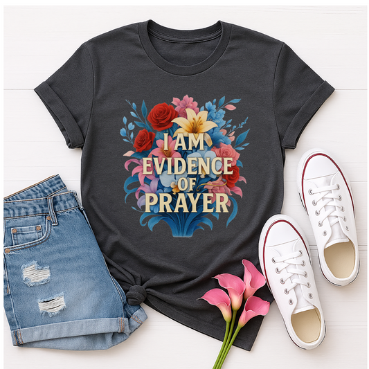 I Am Evidence of Prayer Tee