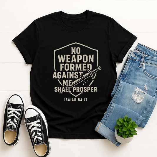 No Weapon Formed Against Me Shall Proser Unisex Tee