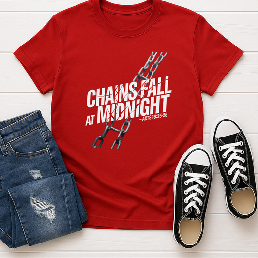 Midnight Praise Breakthrough Acts 16:25-26 Christian Worship Shirt for Men & Women Unisex Tee