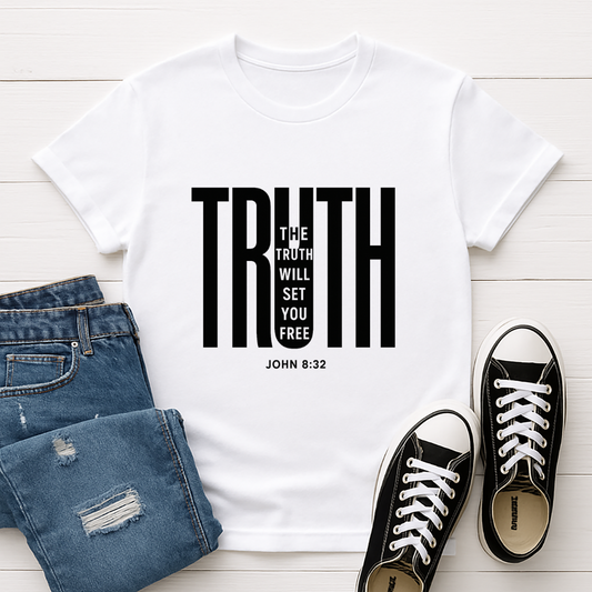 Truth Will Set You Free Christian T-Shirt – John 8:32 Bible Verse Tee
